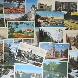 Mystery Pack 20 British Columbia Postcards | Junk Journal Gold